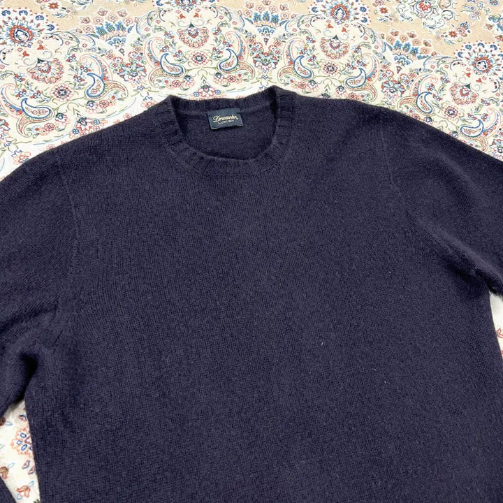 [BUNJANG] Drumohr Luxury Label Cashmere Knit Sweater / [A등급 46-48] 드루모어 럭셔리라벨 다크브라운 캐시미어 니트스웨터