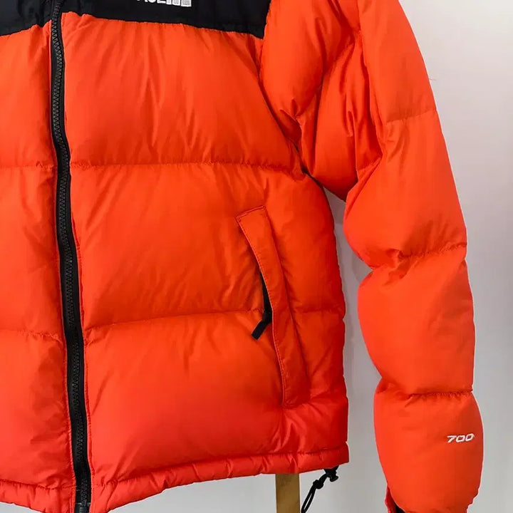 [BUNJANG] The North Face 700 NUPTSE Puffer Jacket Orange/Black (Size S) / 노스페이스 700 눕시 패딩 오렌지/블랙(사이즈S)