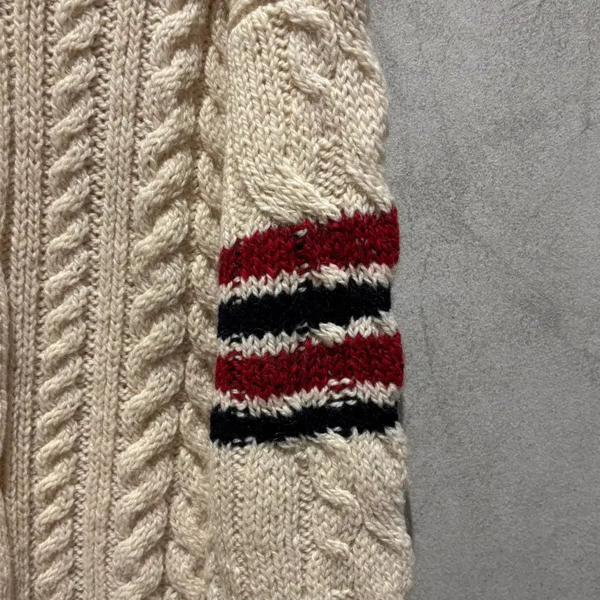 [BUNJANG] Thom Browne Donegal Aran Cable Knit Sweater / [정품/2] 톰브라운 사선완장 도네갈 아란케이블 니트