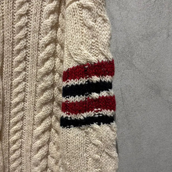 [BUNJANG] Thom Browne Donegal Aran Cable Knit Sweater / [정품/2] 톰브라운 사선완장 도네갈 아란케이블 니트
