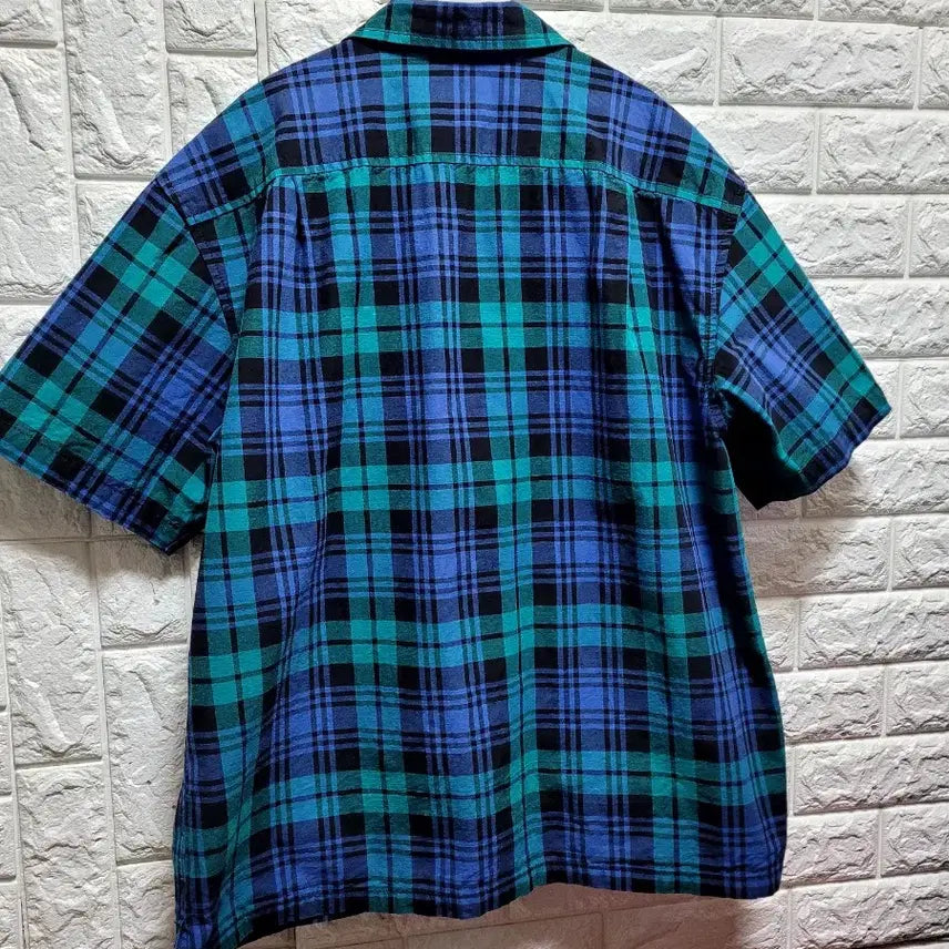 [BUNJANG] Vans Checkered Short Sleeve Shirt (Loose Fit) - S / 반스  체크 반팔 셔츠 루즈핏 S