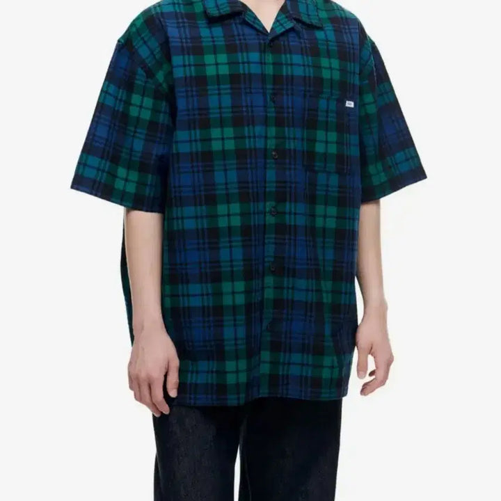 [BUNJANG] Vans Checkered Short Sleeve Shirt (Loose Fit) - S / 반스  체크 반팔 셔츠 루즈핏 S