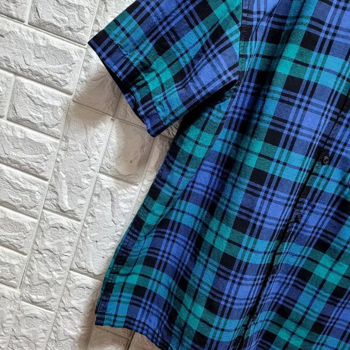 [BUNJANG] Vans Checkered Short Sleeve Shirt (Loose Fit) - S / 반스  체크 반팔 셔츠 루즈핏 S