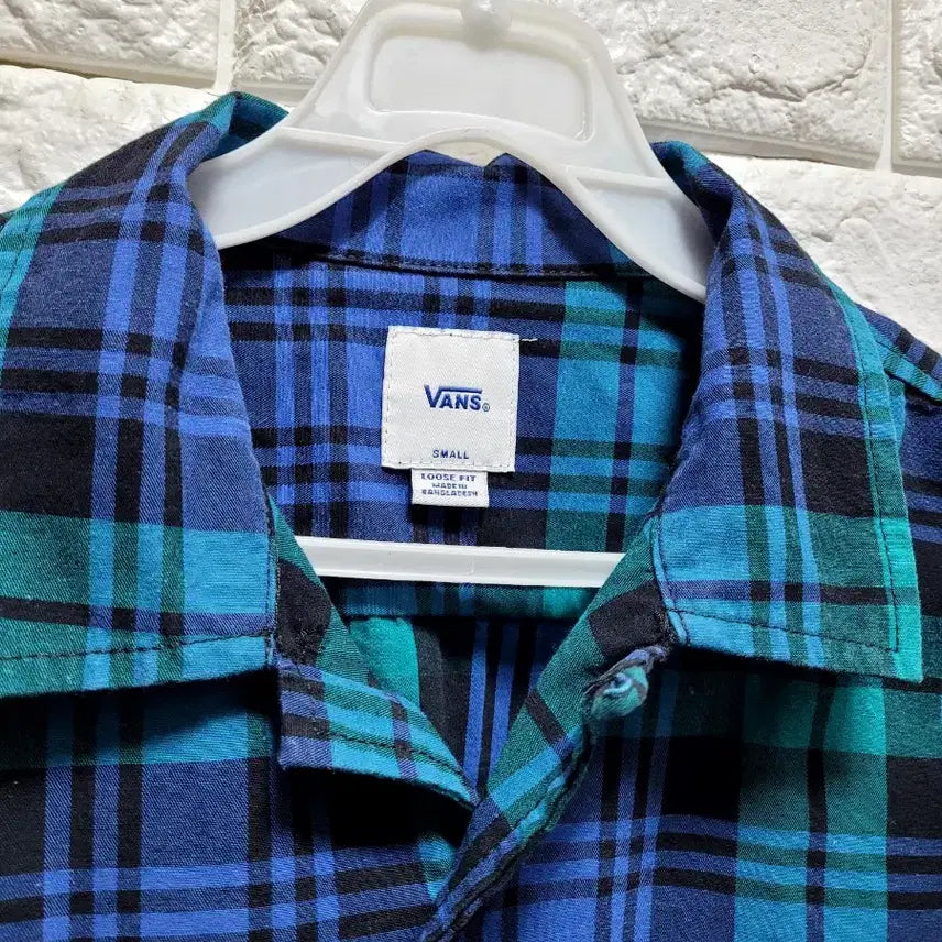 [BUNJANG] Vans Checkered Short Sleeve Shirt (Loose Fit) - S / 반스  체크 반팔 셔츠 루즈핏 S
