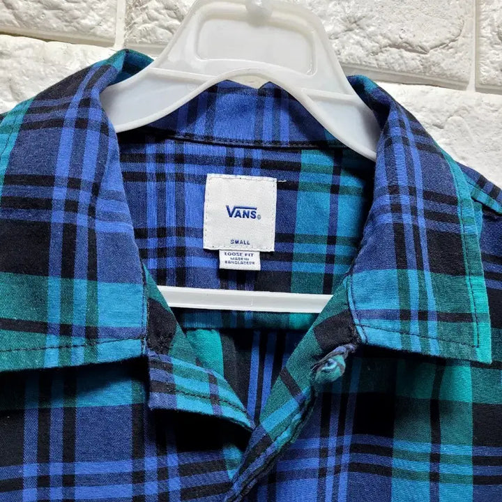 [BUNJANG] Vans Checkered Short Sleeve Shirt (Loose Fit) - S / 반스  체크 반팔 셔츠 루즈핏 S