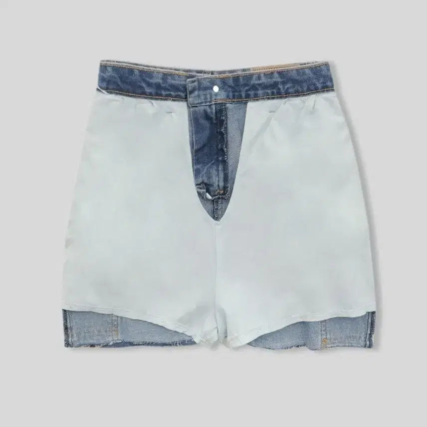 [BUNJANG] 98℃ Denim Cargo Mini Skirt / 98도씨 데미지 카고 데님 미니 스커트 속바지 내장 실사있음