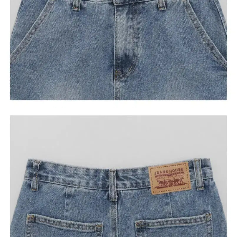 [BUNJANG] 98℃ Denim Cargo Mini Skirt / 98도씨 데미지 카고 데님 미니 스커트 속바지 내장 실사있음