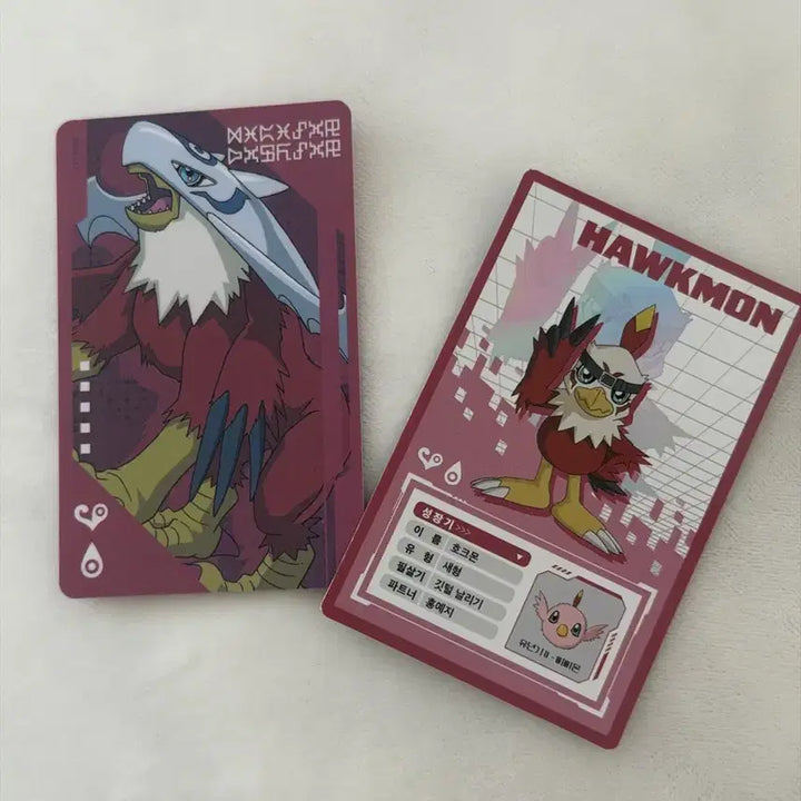 [BUNJANG] Digimon Cafe Hong Ye-ji &amp; Hawkmon Photocard Bundle Set / 디지몬카페 제로투 포토카드 홍예지&amp;호크몬