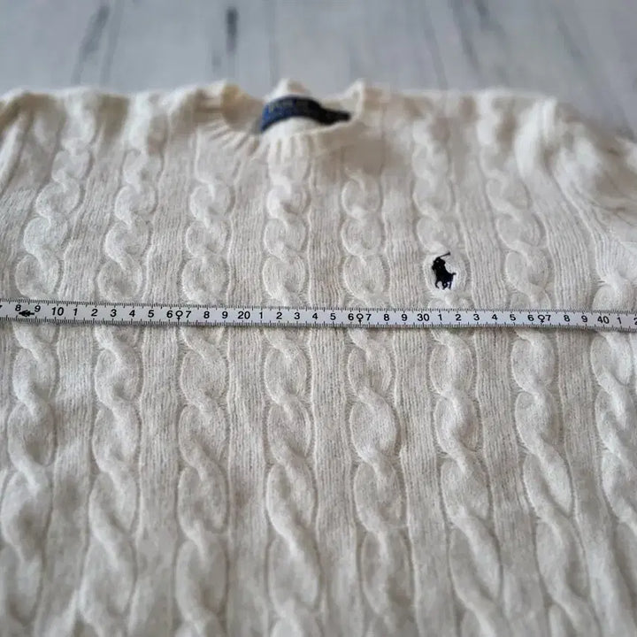 [BUNJANG] Polo Ralph Lauren Cable Knit Cashmere Sweater / 폴로 랄프로렌 케이블 니트 아이보리 캐시미어