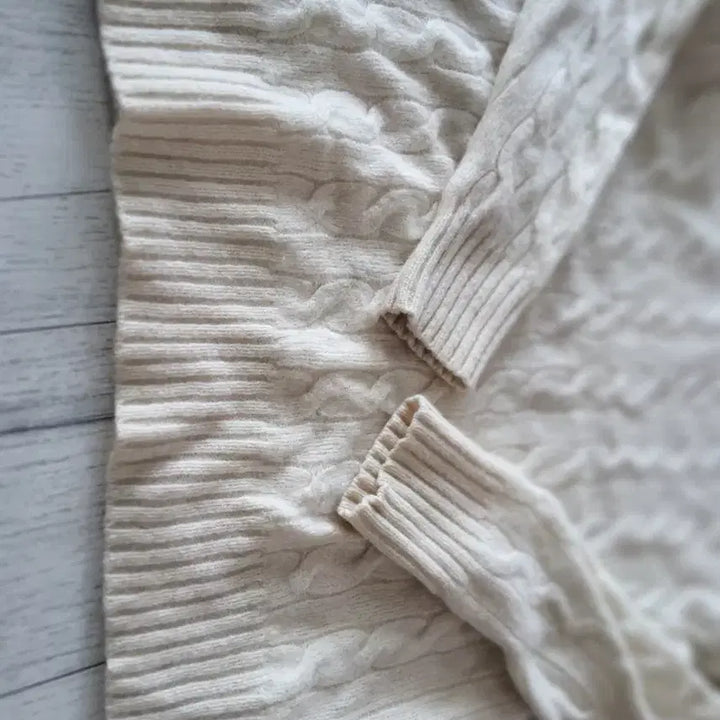 [BUNJANG] Polo Ralph Lauren Cable Knit Cashmere Sweater / 폴로 랄프로렌 케이블 니트 아이보리 캐시미어