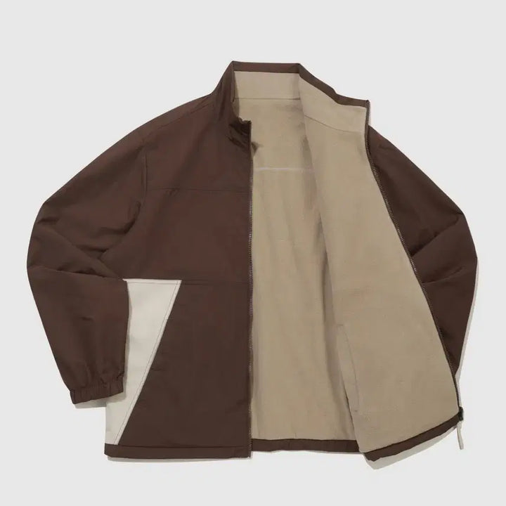 [BUNJANG] Le Coq Sportif Unisexe Dues Reversible Loose Fit Jacket - Brown / 르꼬끄 유니 듀스 리버시블 루즈핏 자켓 BROWN