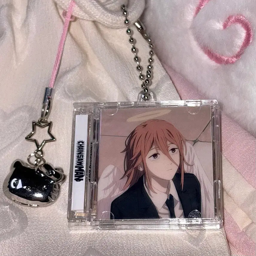 [BUNJANG] Chainsaw Man NFC Reze Arc Angel Devil Double-Sided Acrylic CD Keychain / [체인소 맨] NFC 레제편 천사의 악마 양면 아크릴 CD 키링