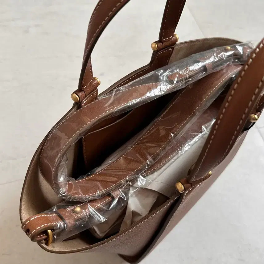 [BUNJANG] DuPuia SAC MINI EPURE Tote Bag / [새상품/사진있음] 듀푸아 SAC MINI EPURE (테라코타 카멜)