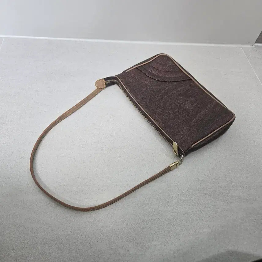 [BUNJANG] Etro Brown Pattern Mini Shoulder Bag Pouch / 에트로 브라운 패턴 숄더백 미니백 파우치백