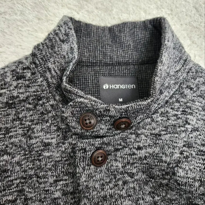 [BUNJANG] Hang Ten High Neck Bonded Knit Jacket M / Hang Ten 하이넥 본딩 니트 자켓 M