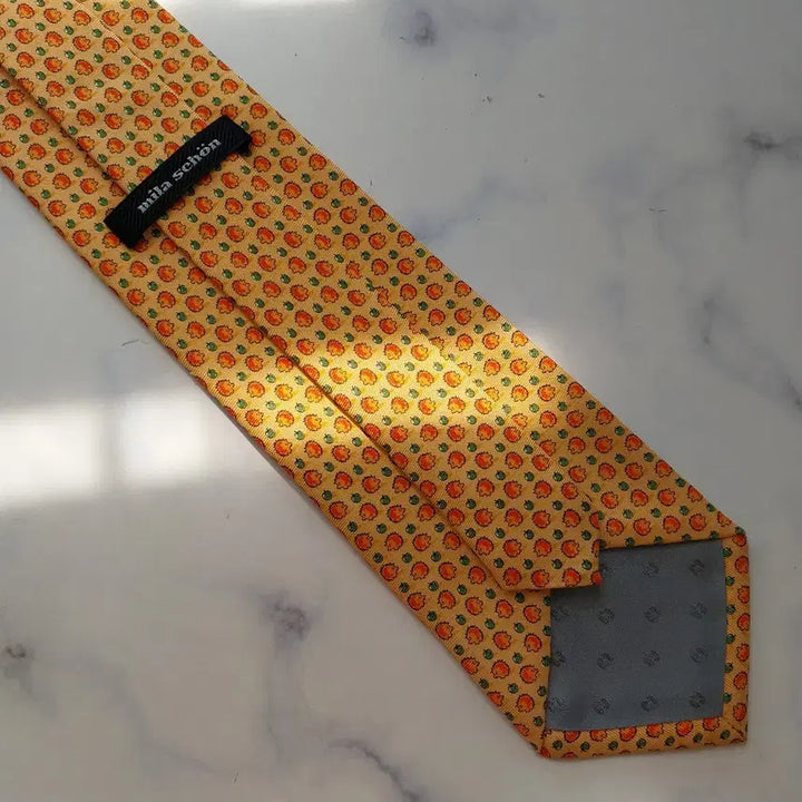 [BUNJANG] Mila Schon Silk Animal Fruit Pattern Tie / 밀라숀 실크 애니멀 프루트 패턴 넥타이 9.3cm A+등급 K2263