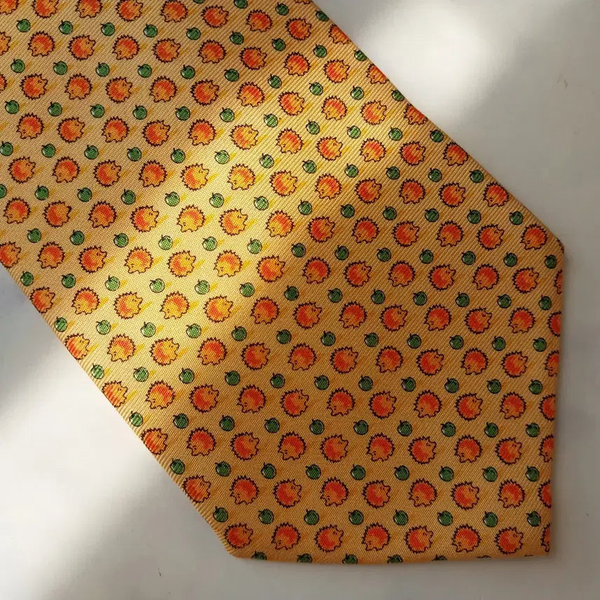 [BUNJANG] Mila Schon Silk Animal Fruit Pattern Tie / 밀라숀 실크 애니멀 프루트 패턴 넥타이 9.3cm A+등급 K2263