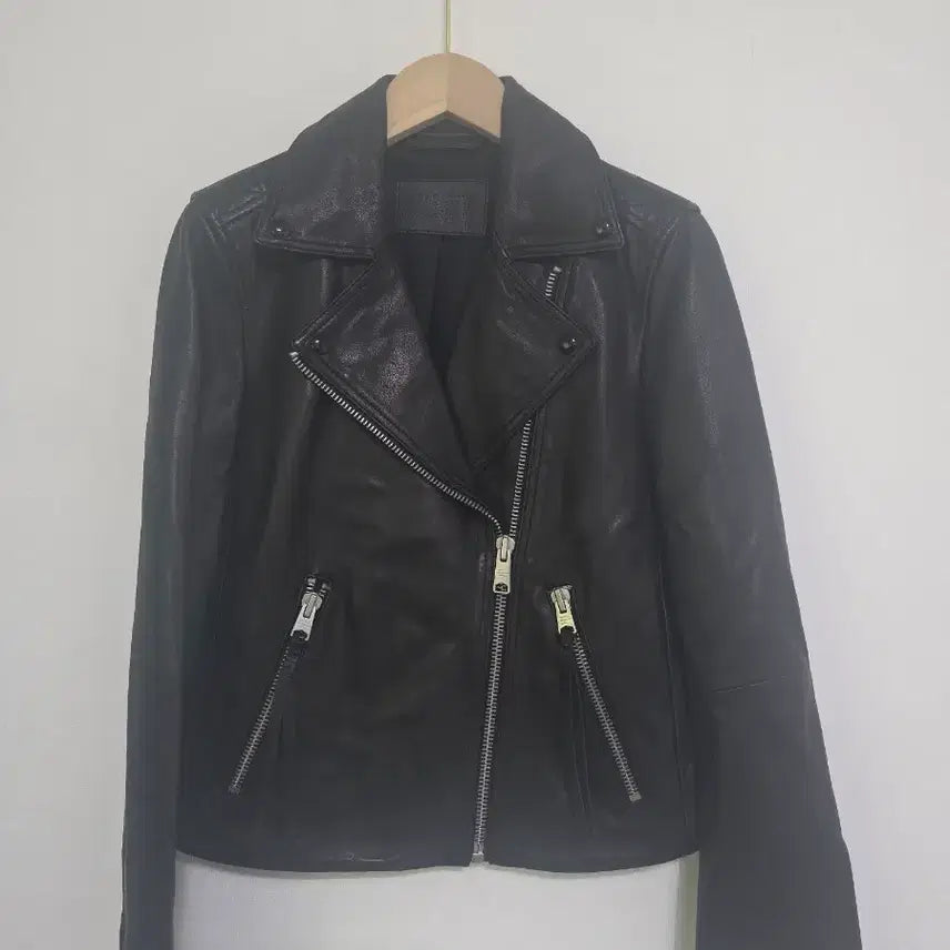[BUNJANG] ALLSAINTS Dalby Biker Lambskin Leather Jacket / 올세인츠 ALLSAINTS 달비 바이커 블랙 양가죽 라이더 자켓 3사이즈