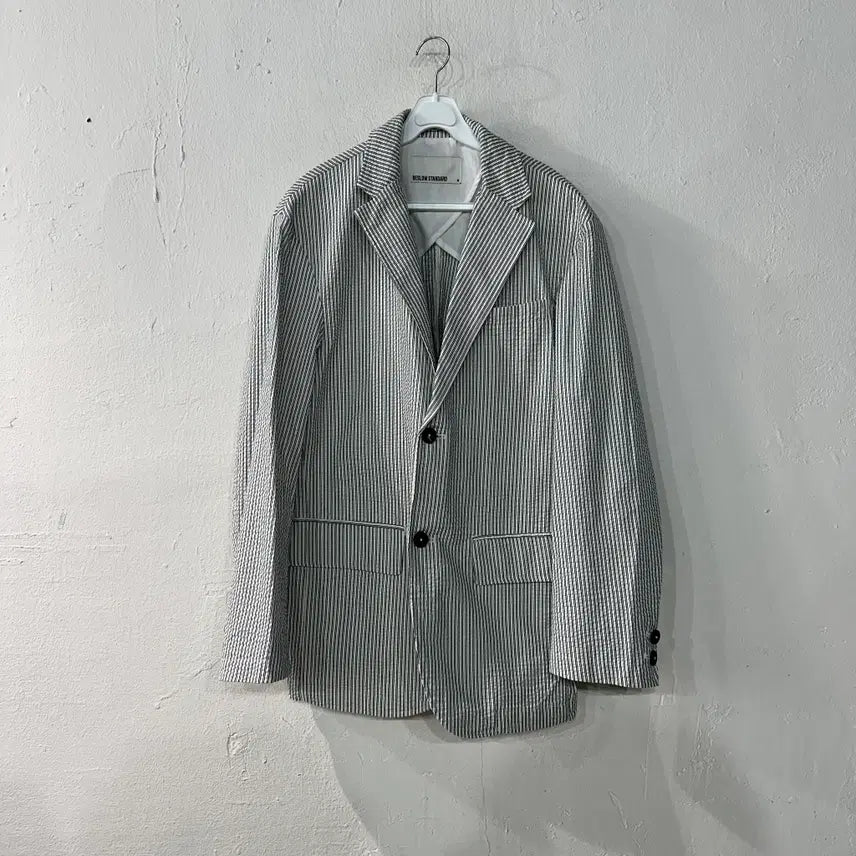 [BUNJANG] Beslow Standard Seersucker Blazer Jacket M / 비슬로우스탠다드 시어서커 자켓 블레이저 M