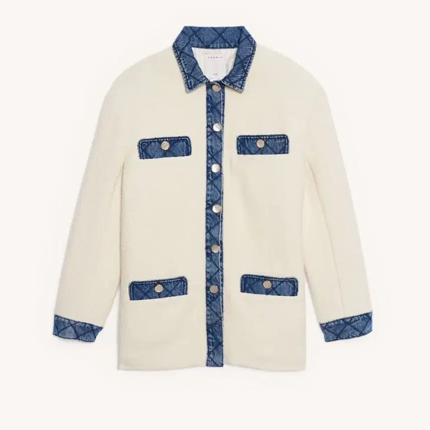 [BUNJANG] Sandro Denim Tweed Jacket - Jennie Worn / 산드로 sandro 데님 트위드자켓 제니착용