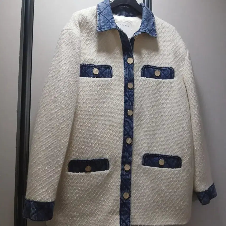 [BUNJANG] Sandro Denim Tweed Jacket - Jennie Worn / 산드로 sandro 데님 트위드자켓 제니착용
