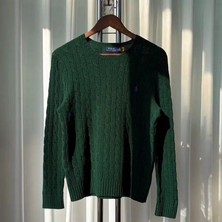 [BUNJANG] Polo Ralph Lauren Cable Knit Sweater / [M]폴로 랄프로렌 케이블 울 캐시미어 크루넥 니트