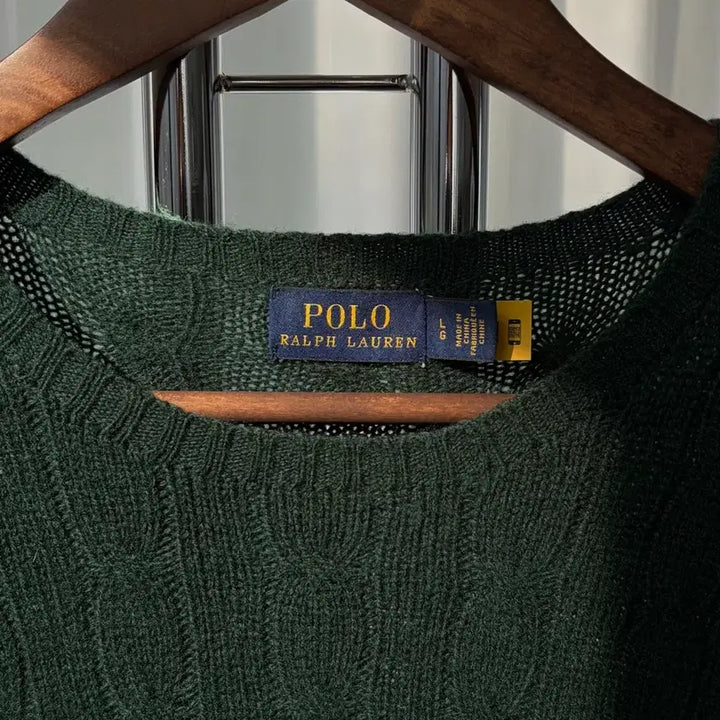 [BUNJANG] Polo Ralph Lauren Cable Knit Sweater / [M]폴로 랄프로렌 케이블 울 캐시미어 크루넥 니트