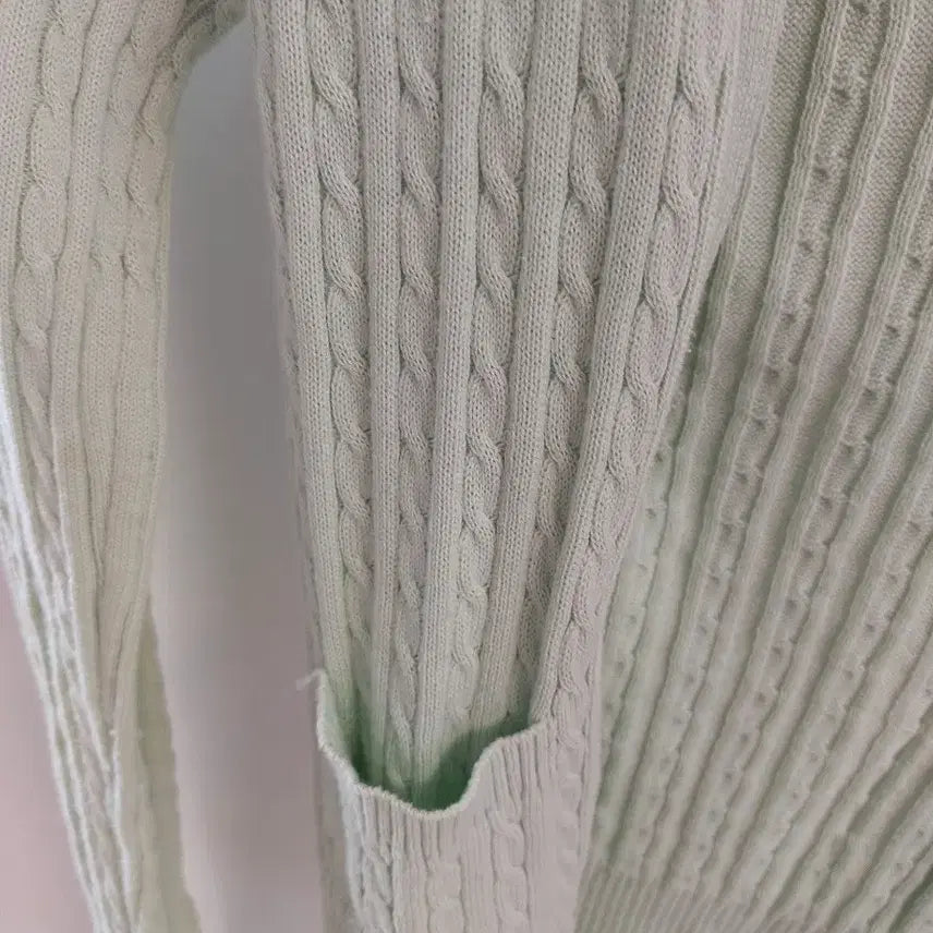 [BUNJANG] Mint Cable Knit Cardigan / 민트색 꽈배기 니트 가디건