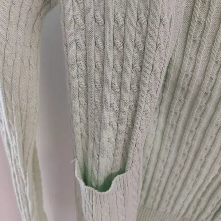 [BUNJANG] Mint Cable Knit Cardigan / 민트색 꽈배기 니트 가디건