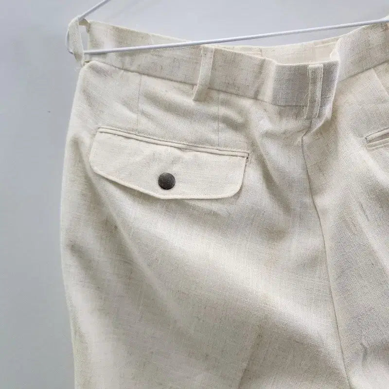 [BUNJANG] Vintage Linen Slacks Pants / 빈티지 클래식 올드머니 린넨슬랙스 팬츠  MADE IN JAPAN