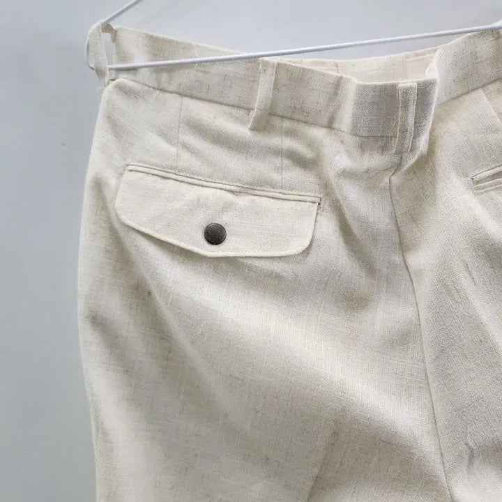 [BUNJANG] Vintage Linen Slacks Pants / 빈티지 클래식 올드머니 린넨슬랙스 팬츠  MADE IN JAPAN