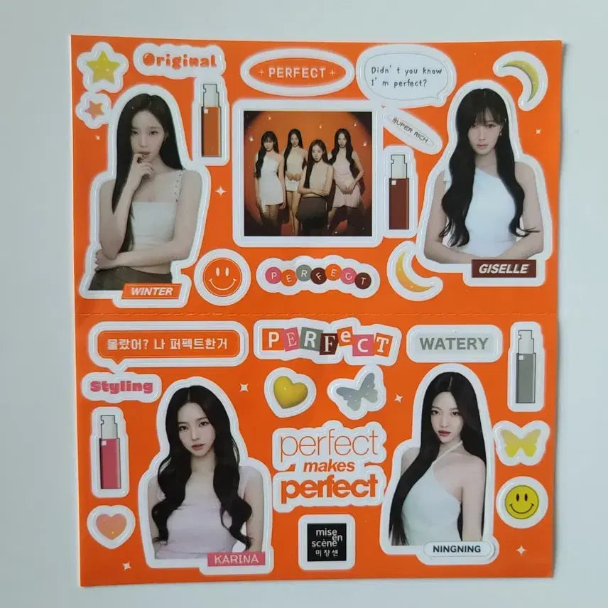 [BUNJANG] Mise en Scène aespa Sticker Set / 미쟝센 에스파 스티커