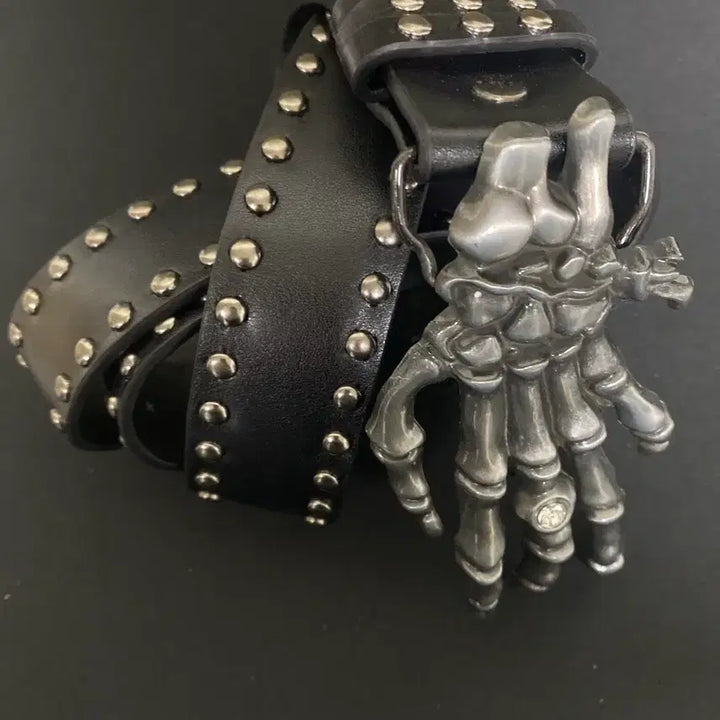 [SOLD OUT] 스컬 리벳 벨트