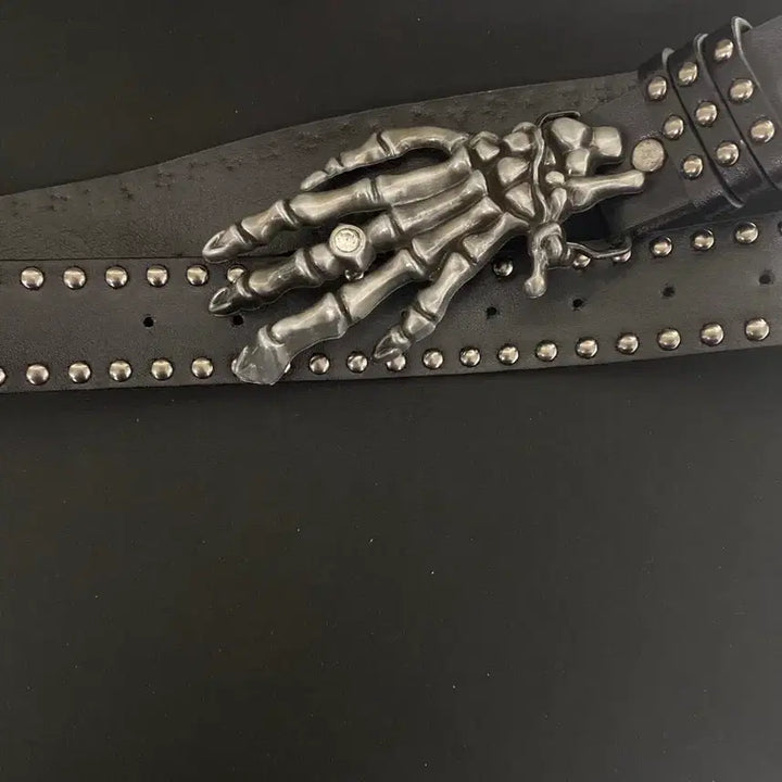 [SOLD OUT] 스컬 리벳 벨트