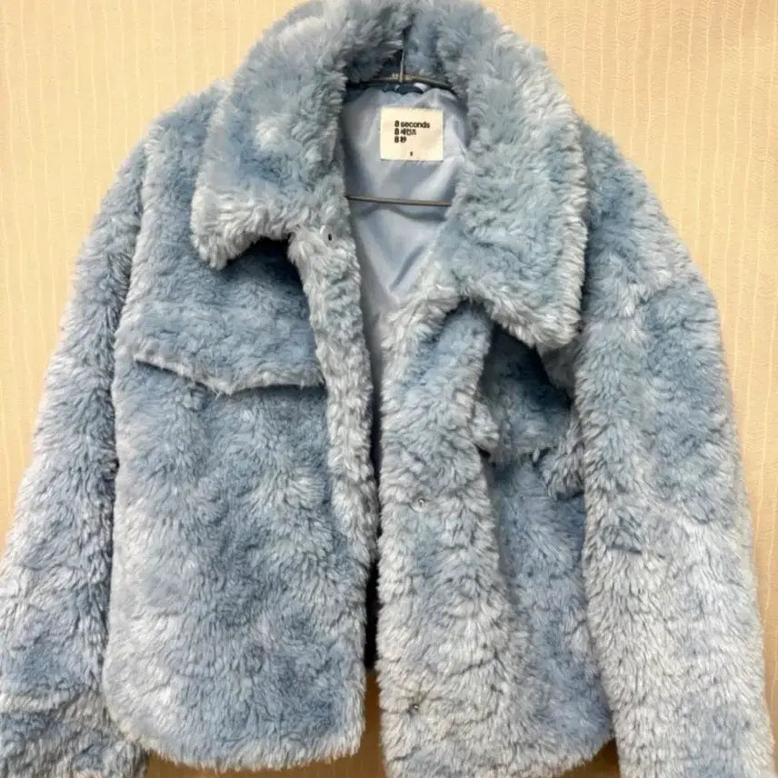 [BUNJANG] 8seconds Blue Faux Fur Jacket / 8seconds 에잇세컨즈 블루 퍼 자켓