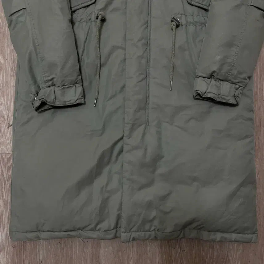 [BUNJANG] JEEP Duck Down Hooded Long Parka Jacket Khaki S / 지프 JEEP 덕다운 후드 롱 야상 점퍼 카키 S(90)