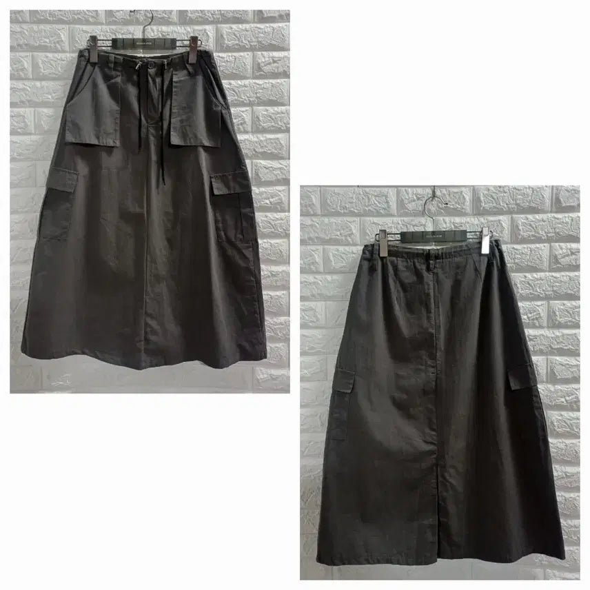 [BUNJANG] Charcoal Cotton Skirt / 차콜 면스커트