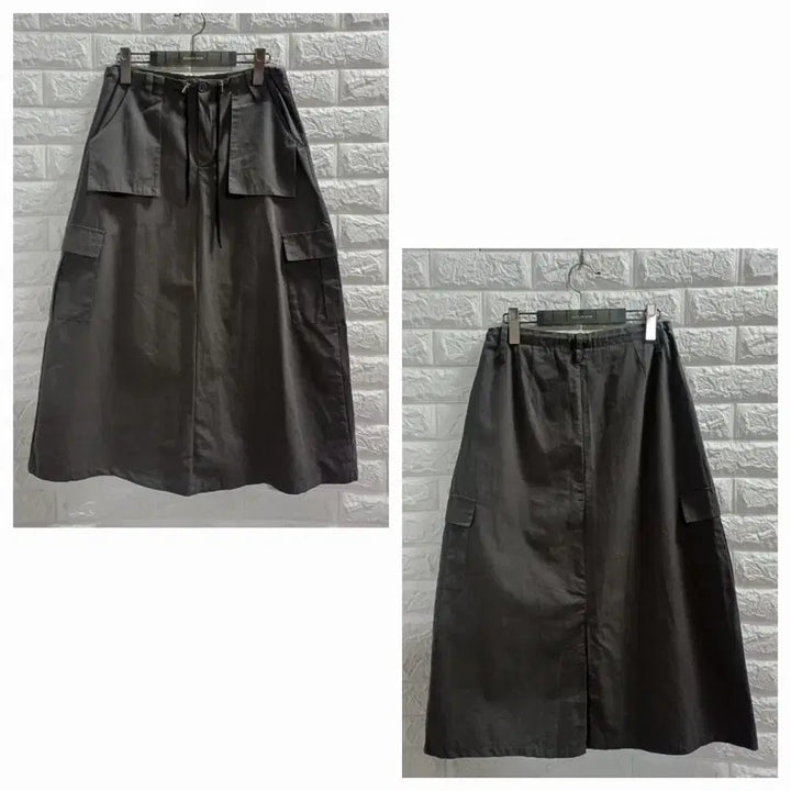 [BUNJANG] Charcoal Cotton Skirt / 차콜 면스커트