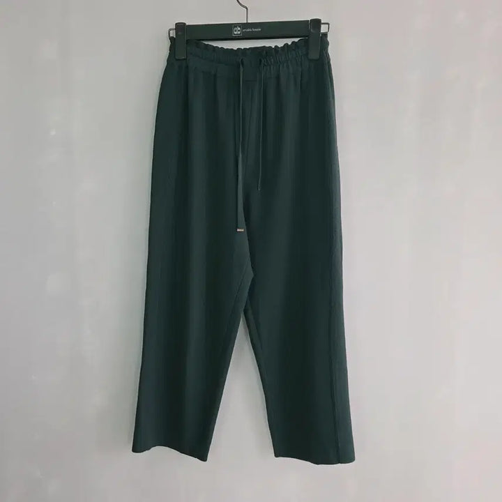 [BUNJANG] System Dark Green Wide Leg Pants / [SYSTEM] 시스템 한섬 다크그린 밴딩 와이드 팬츠 여성 F