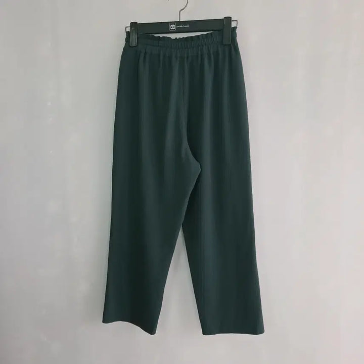 [BUNJANG] System Dark Green Wide Leg Pants / [SYSTEM] 시스템 한섬 다크그린 밴딩 와이드 팬츠 여성 F