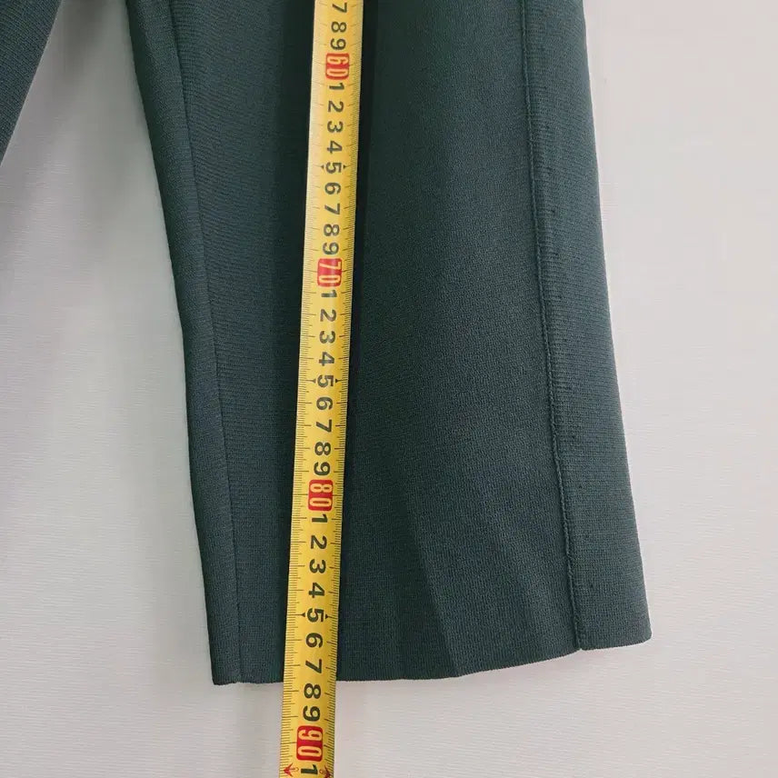 [BUNJANG] System Dark Green Wide Leg Pants / [SYSTEM] 시스템 한섬 다크그린 밴딩 와이드 팬츠 여성 F