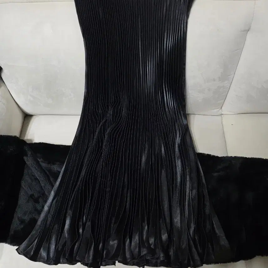 [BUNJANG] Black Pleated Long Skirt / 블랙 플리츠 롱 스커트