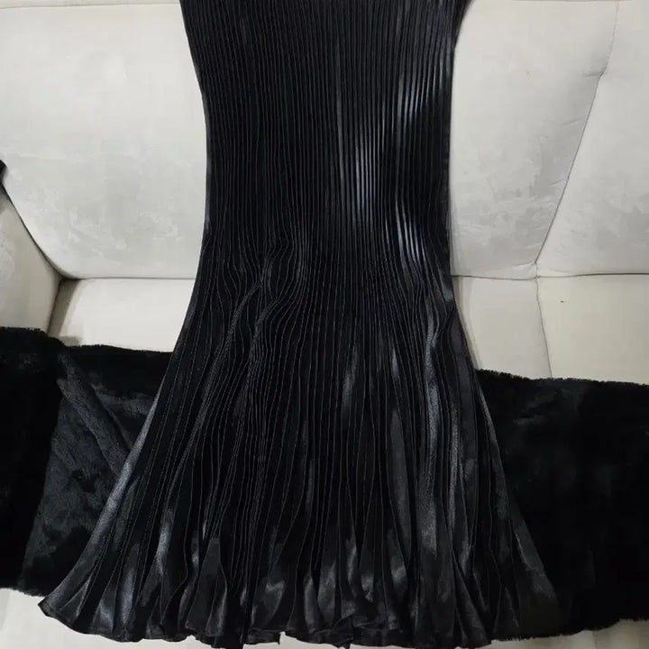 [BUNJANG] Black Pleated Long Skirt / 블랙 플리츠 롱 스커트