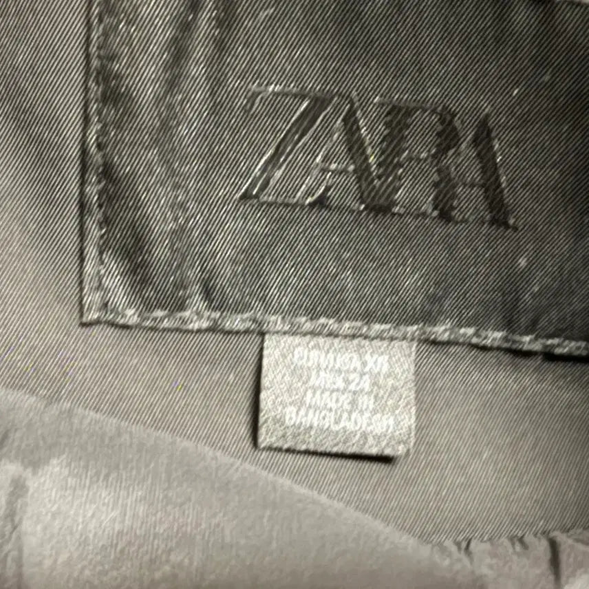 [BUNJANG] ZARA Black Fur Cropped Jumper / 자라블랙퍼점퍼
