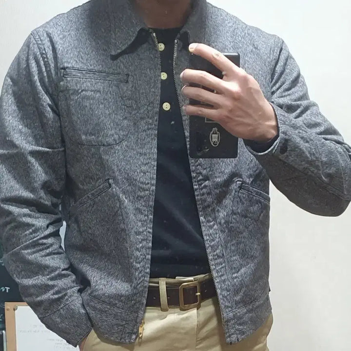 [BUNJANG] Bronson Kosack Salt &amp; Pepper Work Jacket M / 브론슨 코삭 솔트페퍼 워크자켓 M