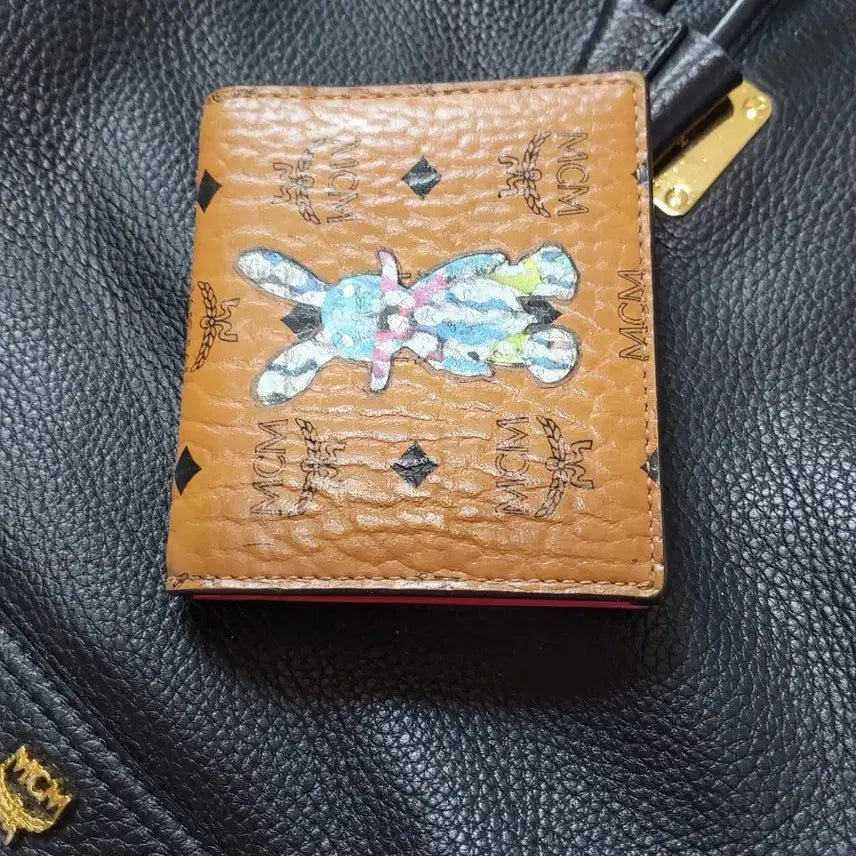 [BUNJANG] MCM Rabbit Card Holder Brown / MCM 래빗 카드지갑 브라운 토끼