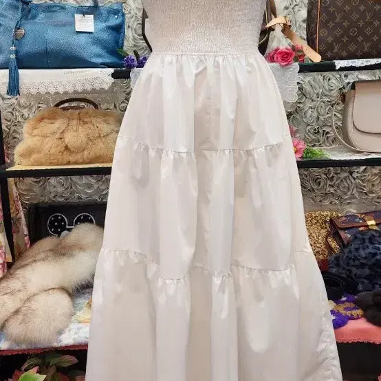 [BUNJANG] Basseureuk Tiered Long Dress / 바스락 티어드 롱원피스(FREE)
