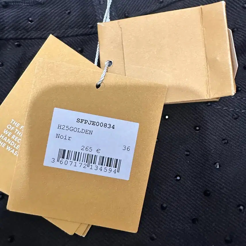 [SOLD OUT] 산드로팬츠 블랙 스팽글 스톤 와이드 팬츠 36