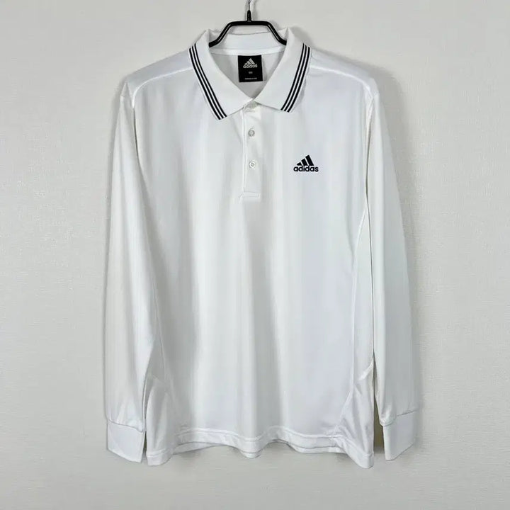 [BUNJANG] Adidas White Long Sleeve Collar T-Shirt Men&