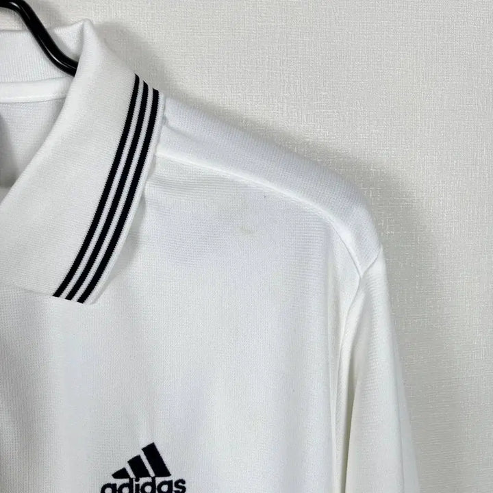 [BUNJANG] Adidas White Long Sleeve Collar T-Shirt Men&